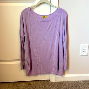 Piko Long Sleeve Lavender Top